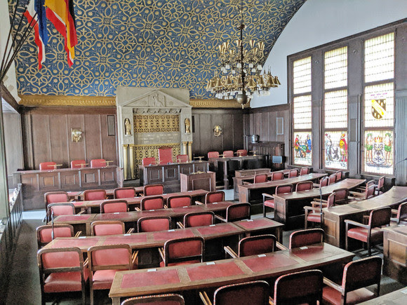 Der BVV-Saal im Rathaus Reinickendorf